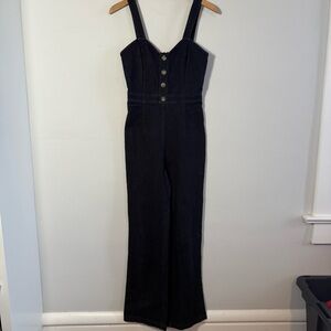 Express Dark Denim Jumpsuit, Size S